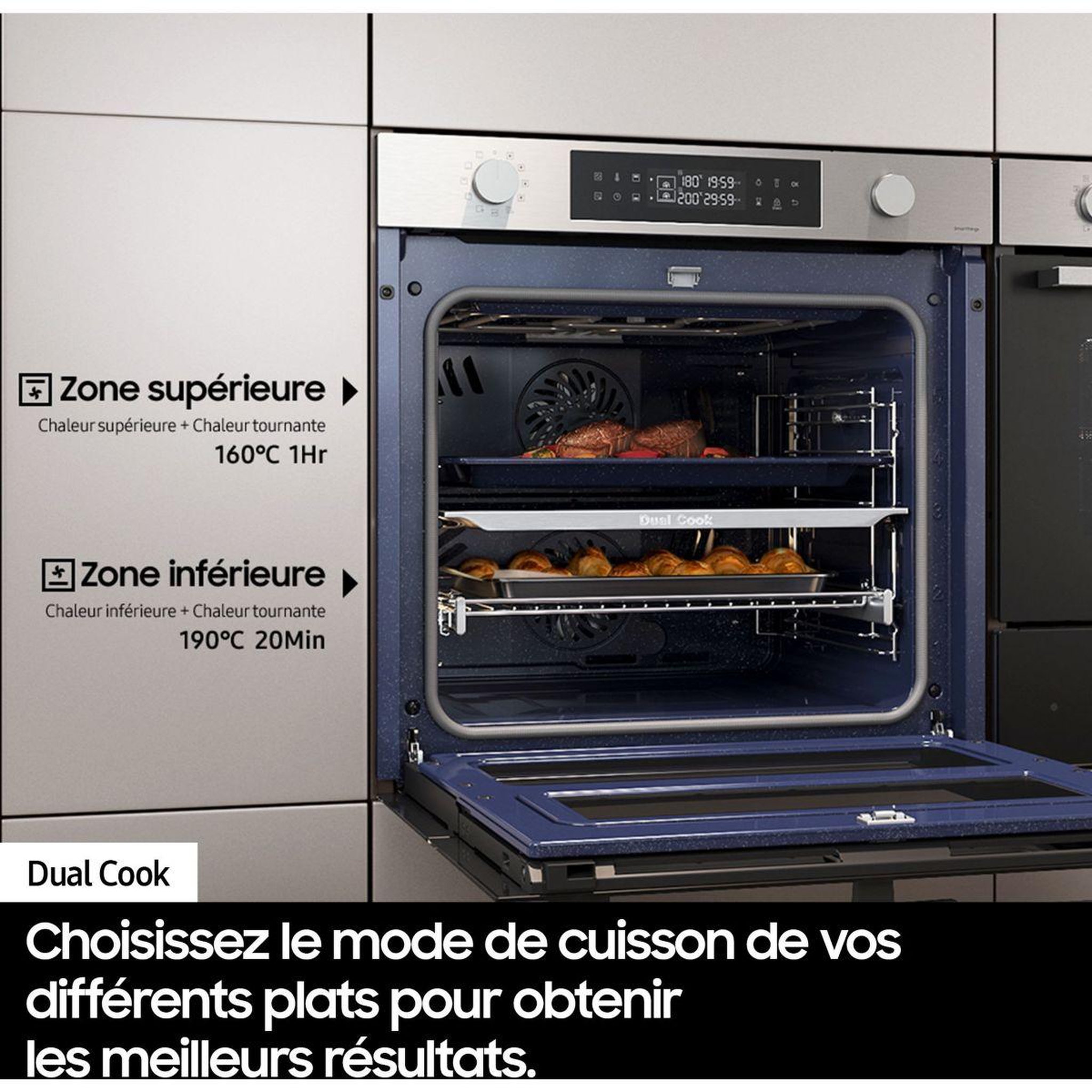 Voir la diapositive 4 : Samsung Four encastrable nv7b7997aak bespoke ai série 7