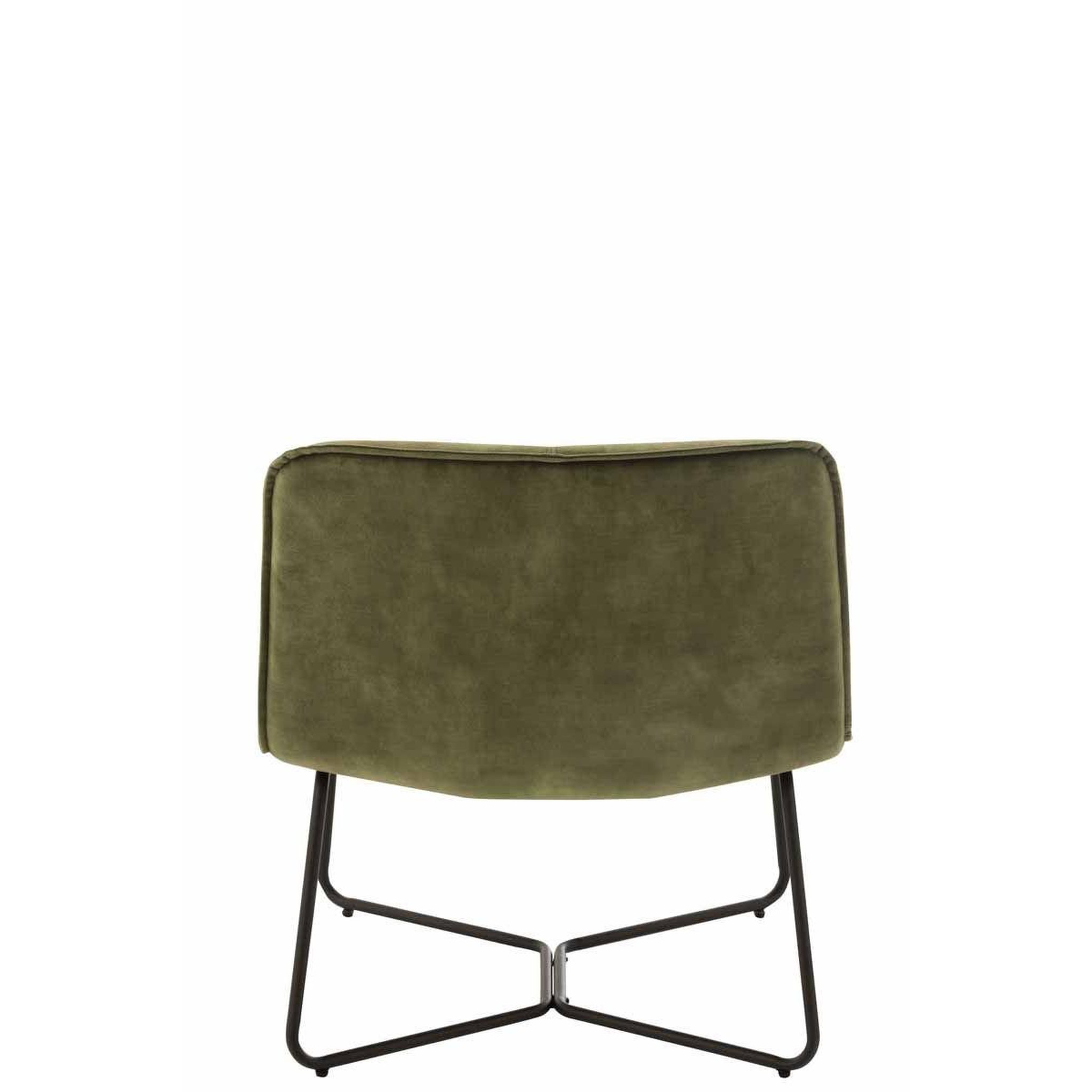 Voir la diapositive 4 : J-LINE Fauteuil Lounge Design  Isabel  76cm Vert