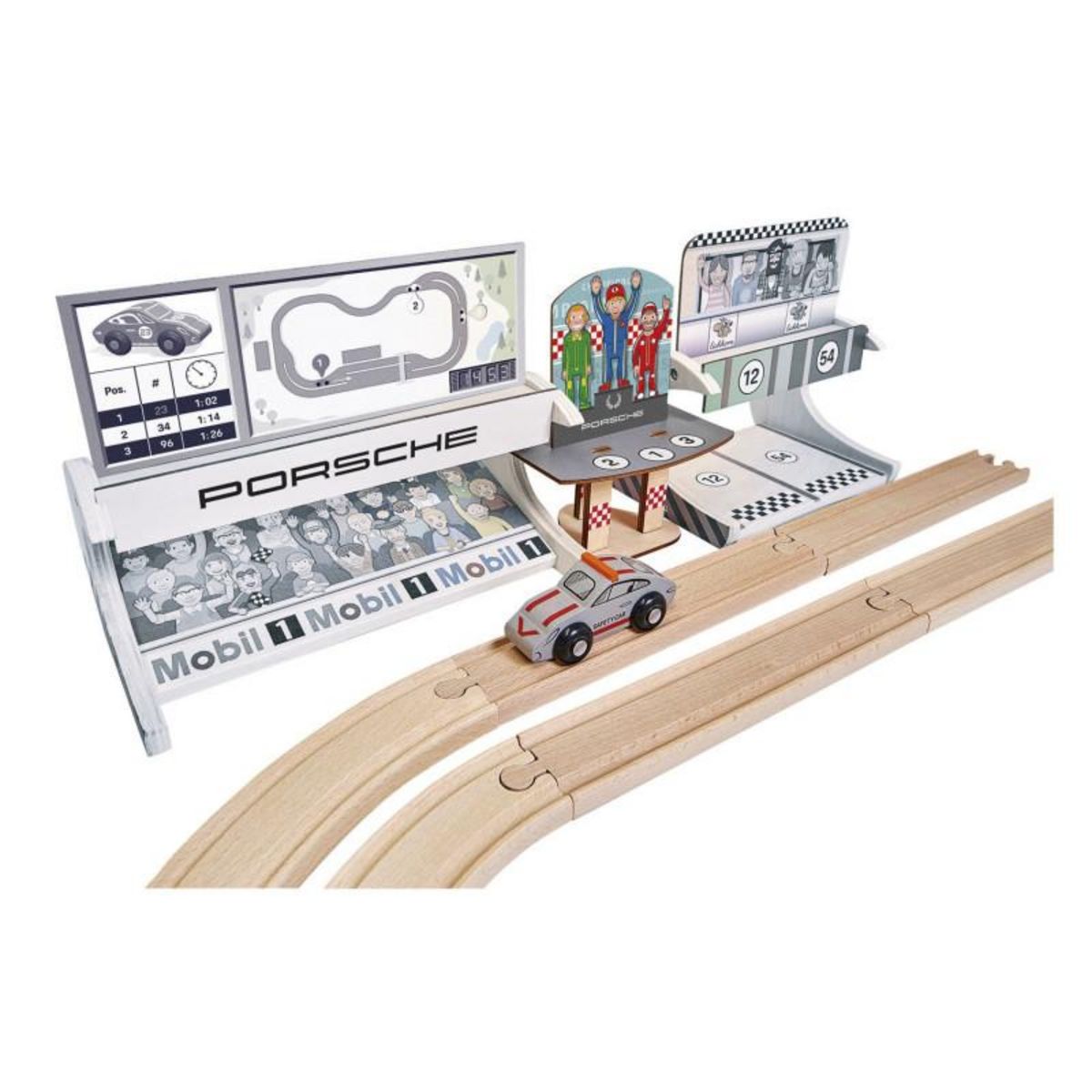 Eichhorn Eichhorn Wooden Porsche Race Set, 14 pcs.