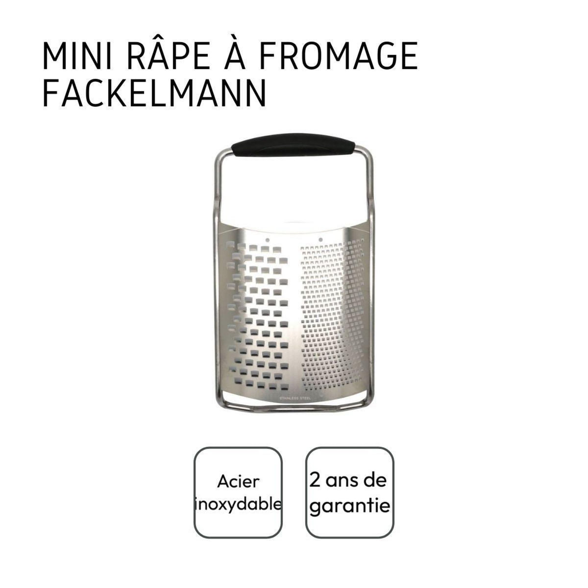 Fackelmann Ensemble de 2 Râpes à fromage inox 2 en 1 de 22 cm Fackelmann