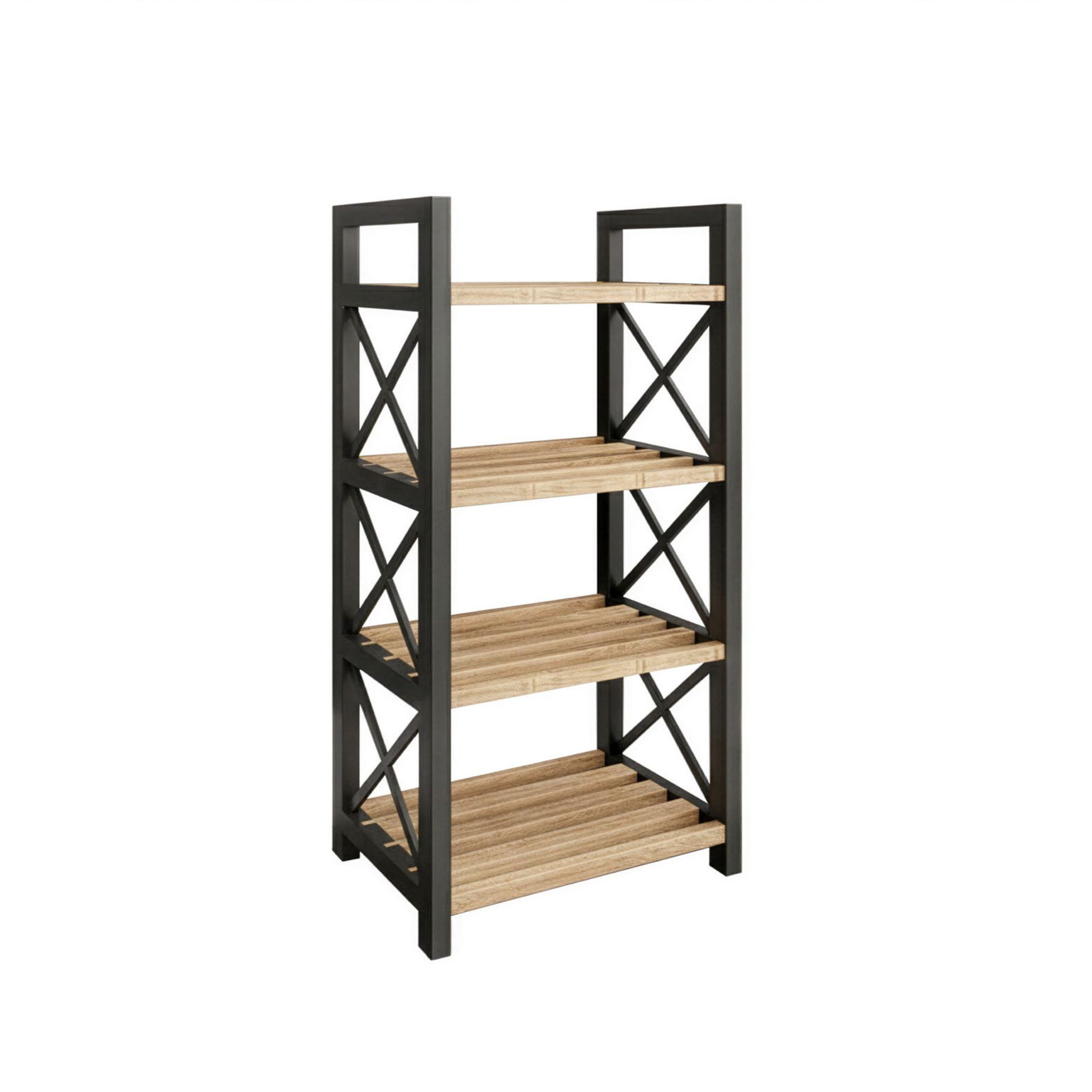 Habitat et Jardin Étagère multifonctionnelle en bois  mini  - 23 x 18 x 64 cm - noir