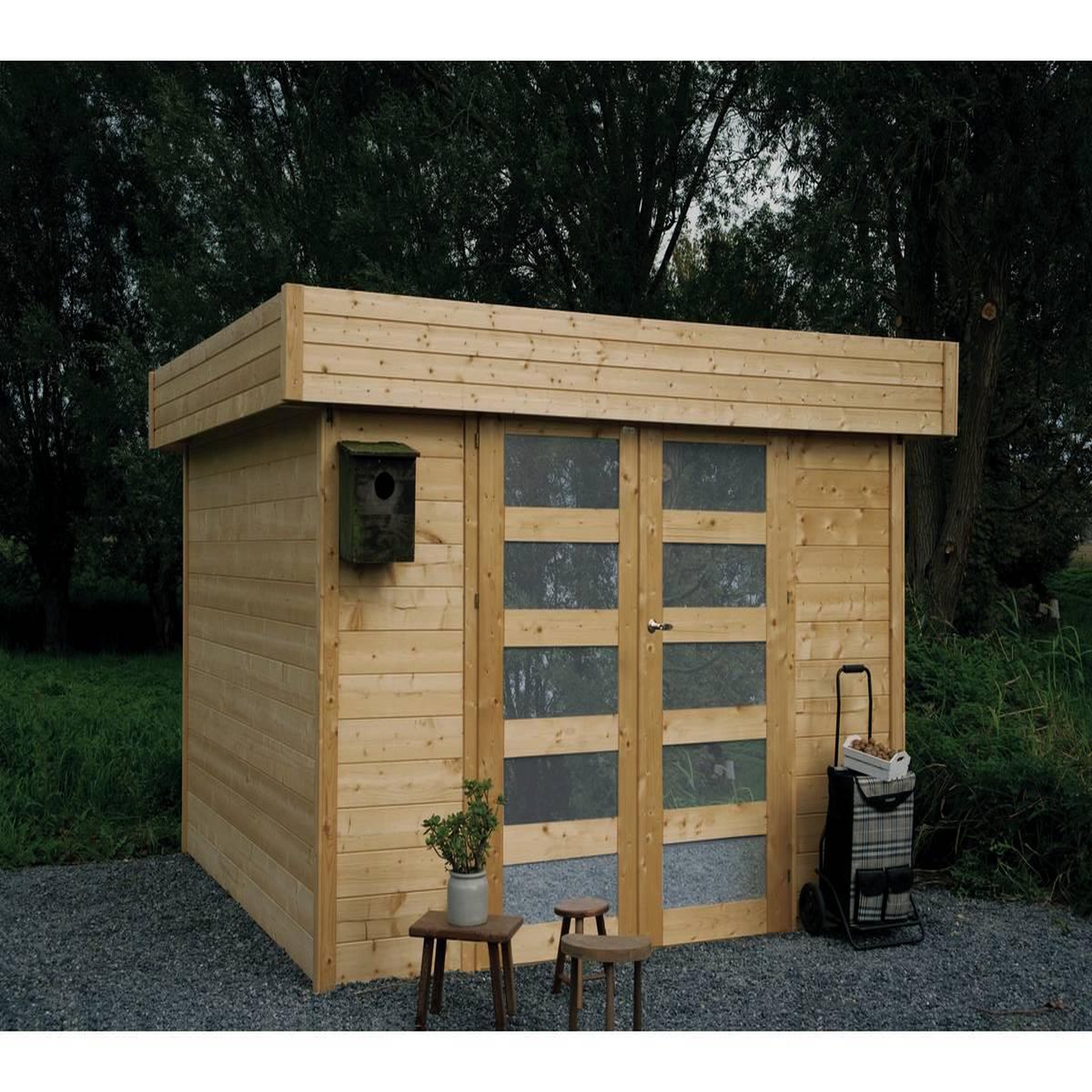 Voir la diapositive 2 : Habitat et Jardin Abri jardin  Odense  - 7.64 m² - 3.02 x 3.02 x 2.19 m - 28 mm