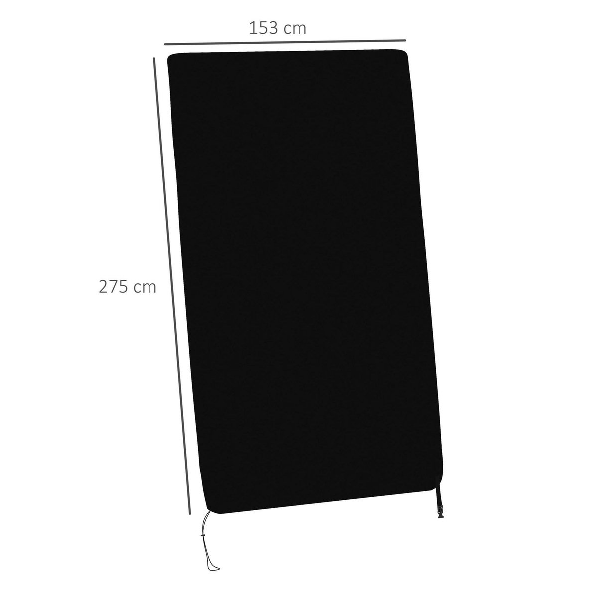 HOMCOM Housse de table de ping-pong avec fermeture éclair anti-UV imperméable noir