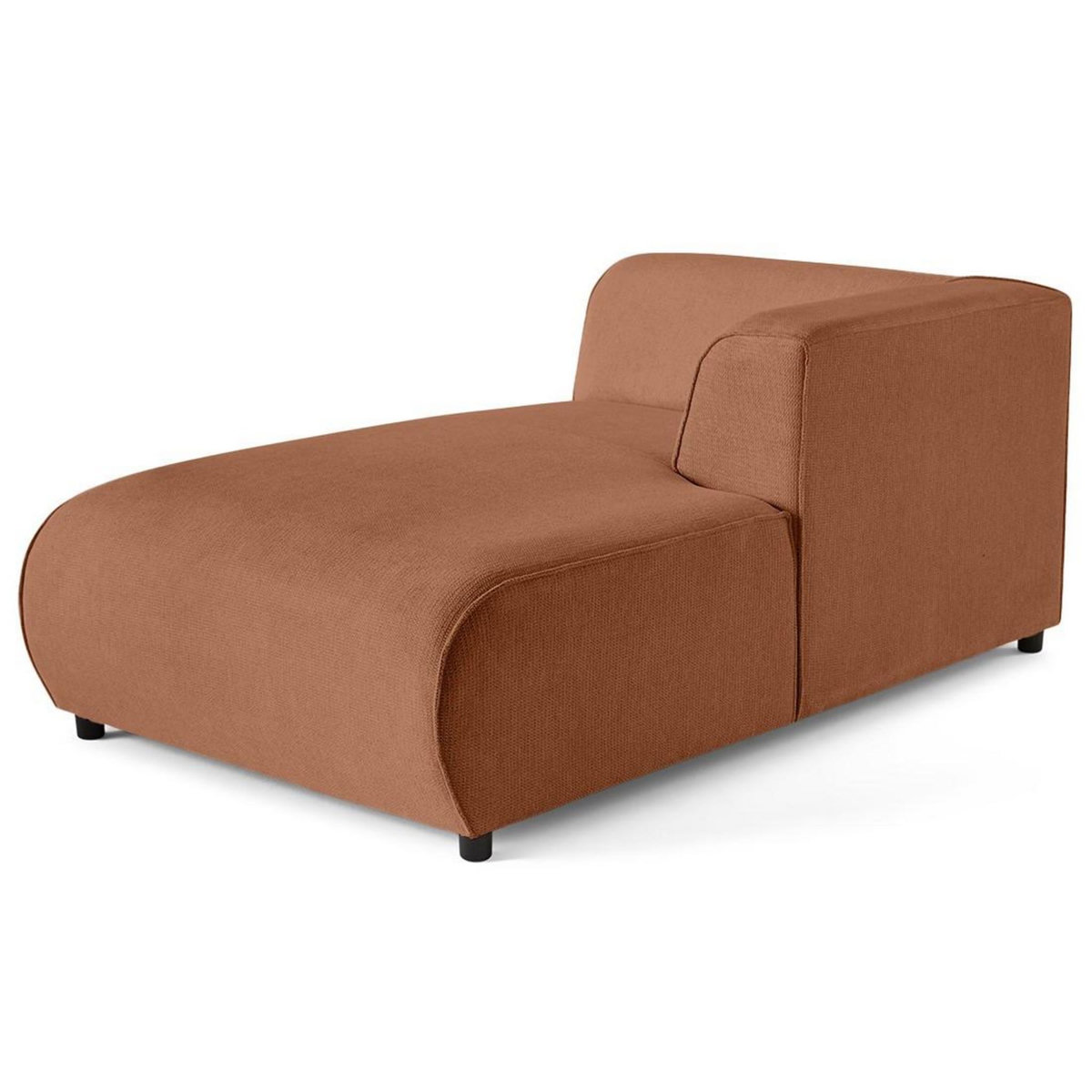 LISA DESIGN Suaro - module d'assise méridienne droit en tissu texturé