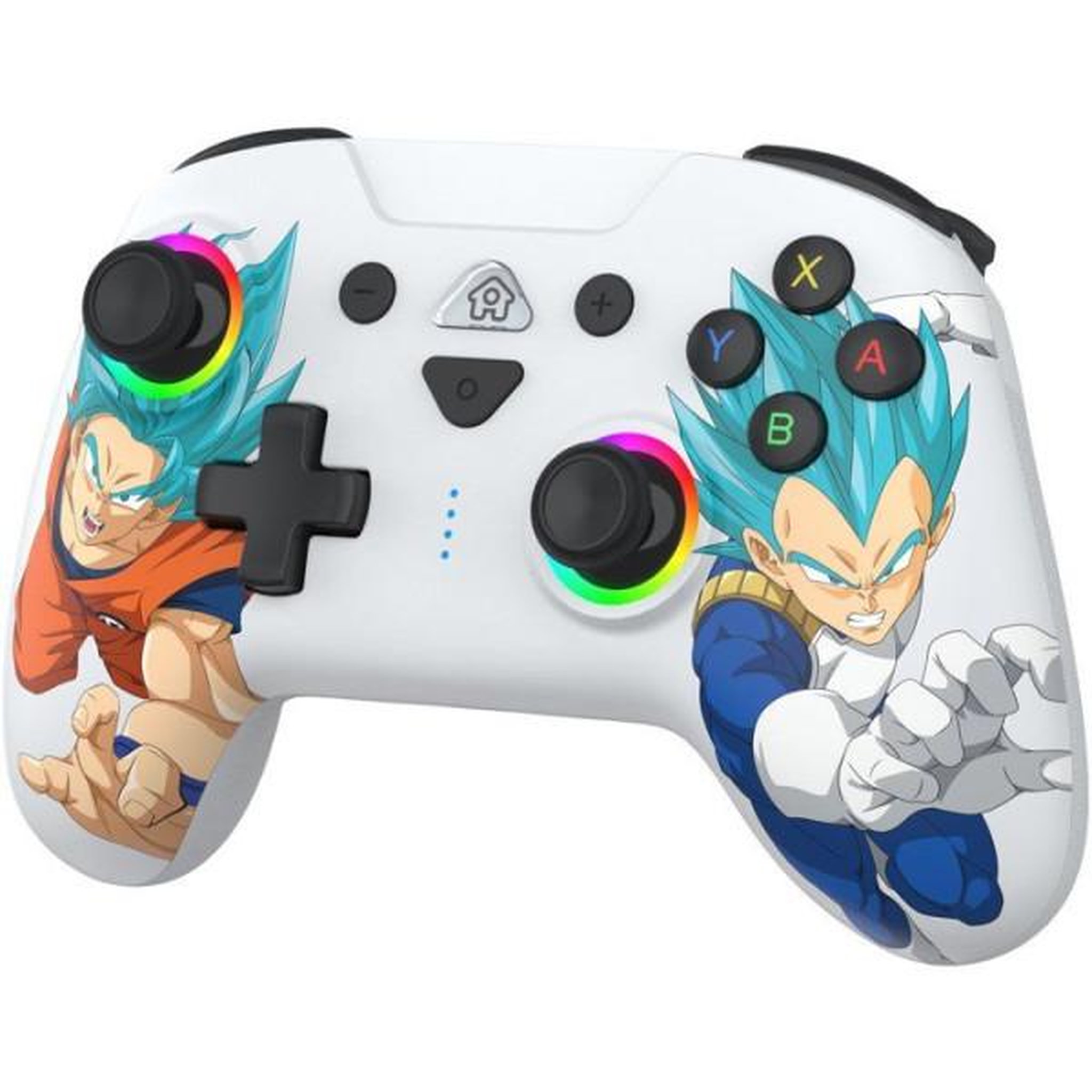 Voir la diapositive 2 : Subsonic Manette sans fil - Nintendo Switch / Switch OLED / Switch 2 - Dragon Ball Goku vs Vegeta - Bluetooth - Blanc - SUBSONIC