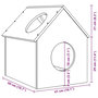 Voir la diapositive 6 : VIDAXL Maison pour chat cire marron 41x50x50 cm bois de pin massif