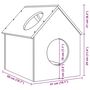Voir la diapositive 6 : VIDAXL Maison pour chat cire marron 41x50x50 cm bois de pin massif
