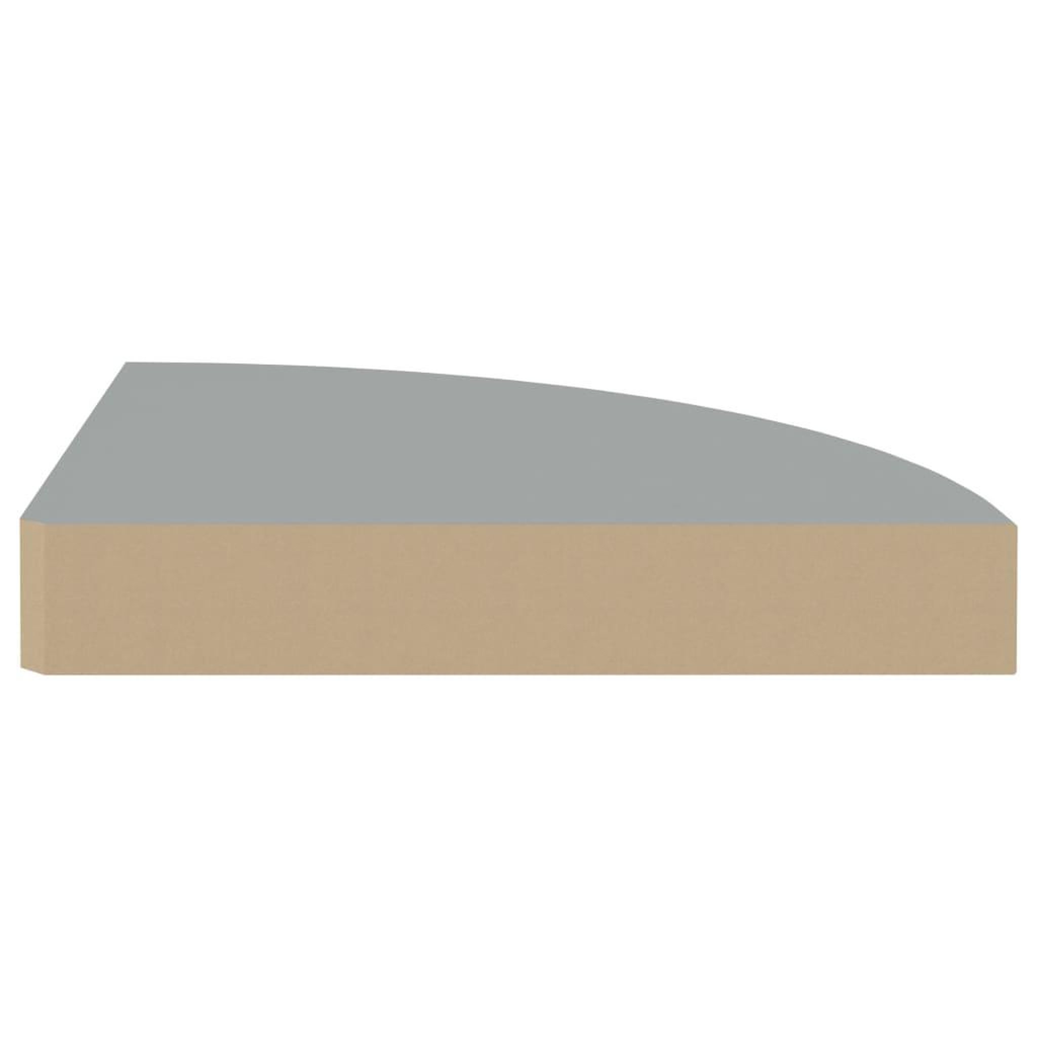 Voir la diapositive 5 : VIDAXL Etageres d'angle flottantes 2 pcs gris 25x25x3,8 cm MDF