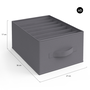 Voir la diapositive 4 : ID MARKET Lot de 14 boites de rangement tiroir organisateurs de dressings gris anthracite