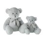 Voir la diapositive 2 : Paris Prix Peluche Enfant  Ourson Nœud  34cm Gris