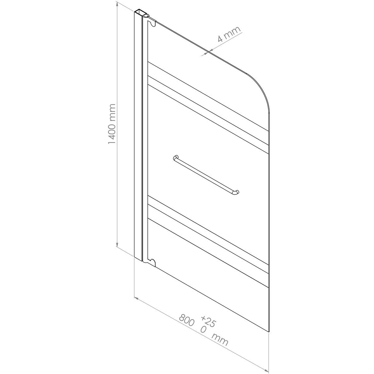 ONDEE OLAME Pare-baignoire 80x140cm