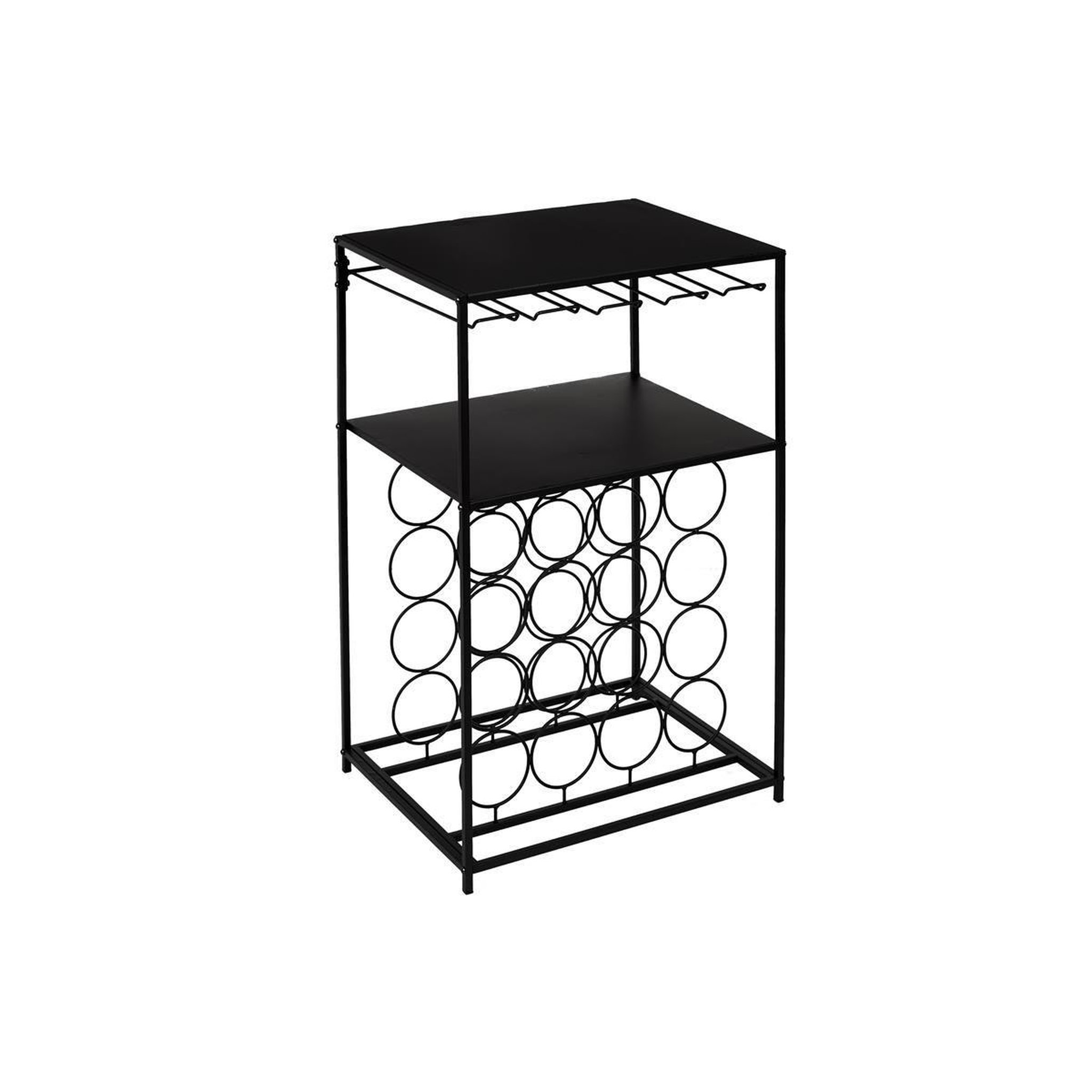 Voir la diapositive 1 : The Home Deco Factory Desserte en métal  porte bouteilles  70cm noir