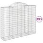 Voir la diapositive 2 : VIDAXL Paniers a gabions arques 25 pcs 200x50x160/180 cm Fer galvanise