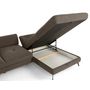Voir la diapositive 3 : LISA DESIGN Ninon - canapé d'angle droit 4 places convertible avec coffre en tissu texturé