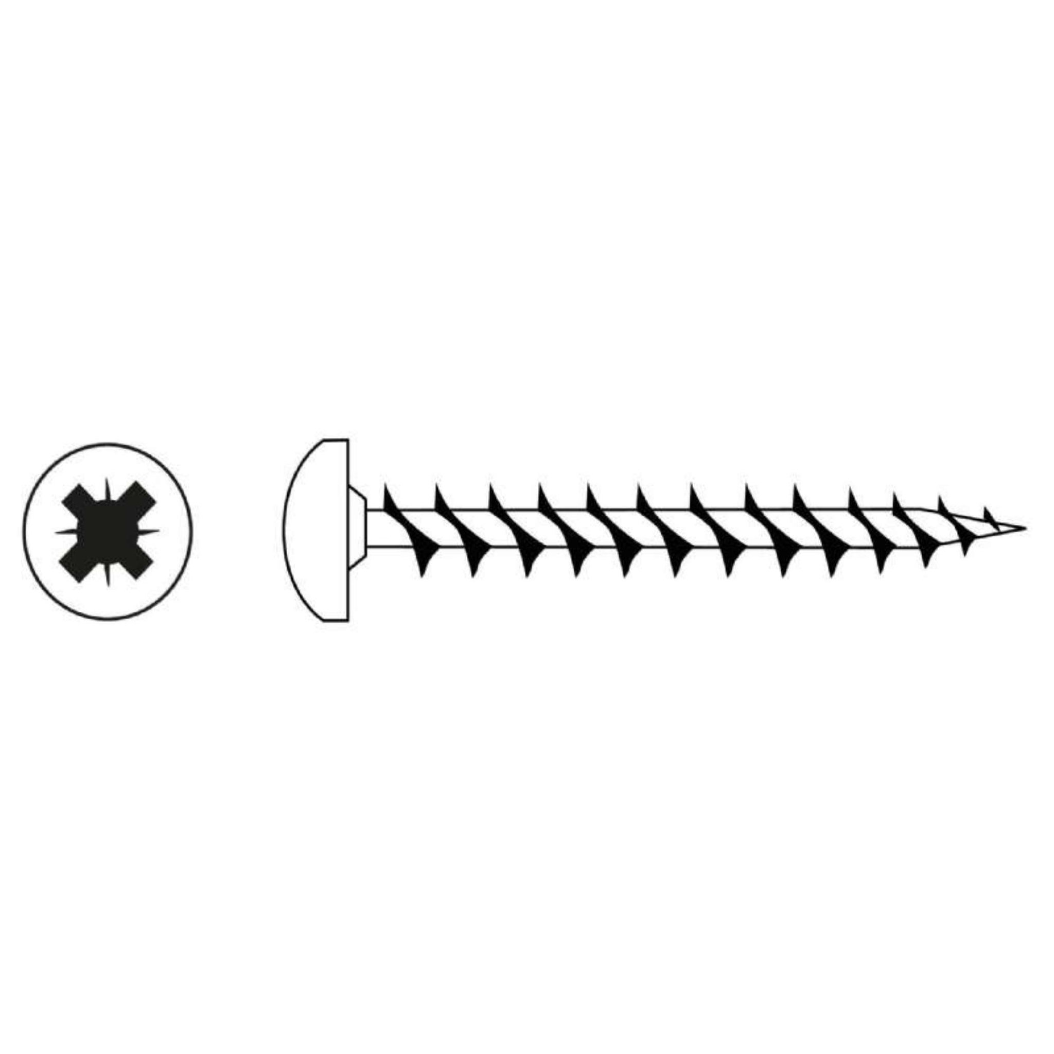 Voir la diapositive 5 :  Vis agglo tête ronde PZ zinguée cruciforme Vissal 5x50 mm  lot de 6 vis
