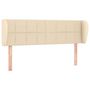 Voir la diapositive 2 : VIDAXL Tete de lit avec oreilles Creme 147x23x78/88 cm Tissu