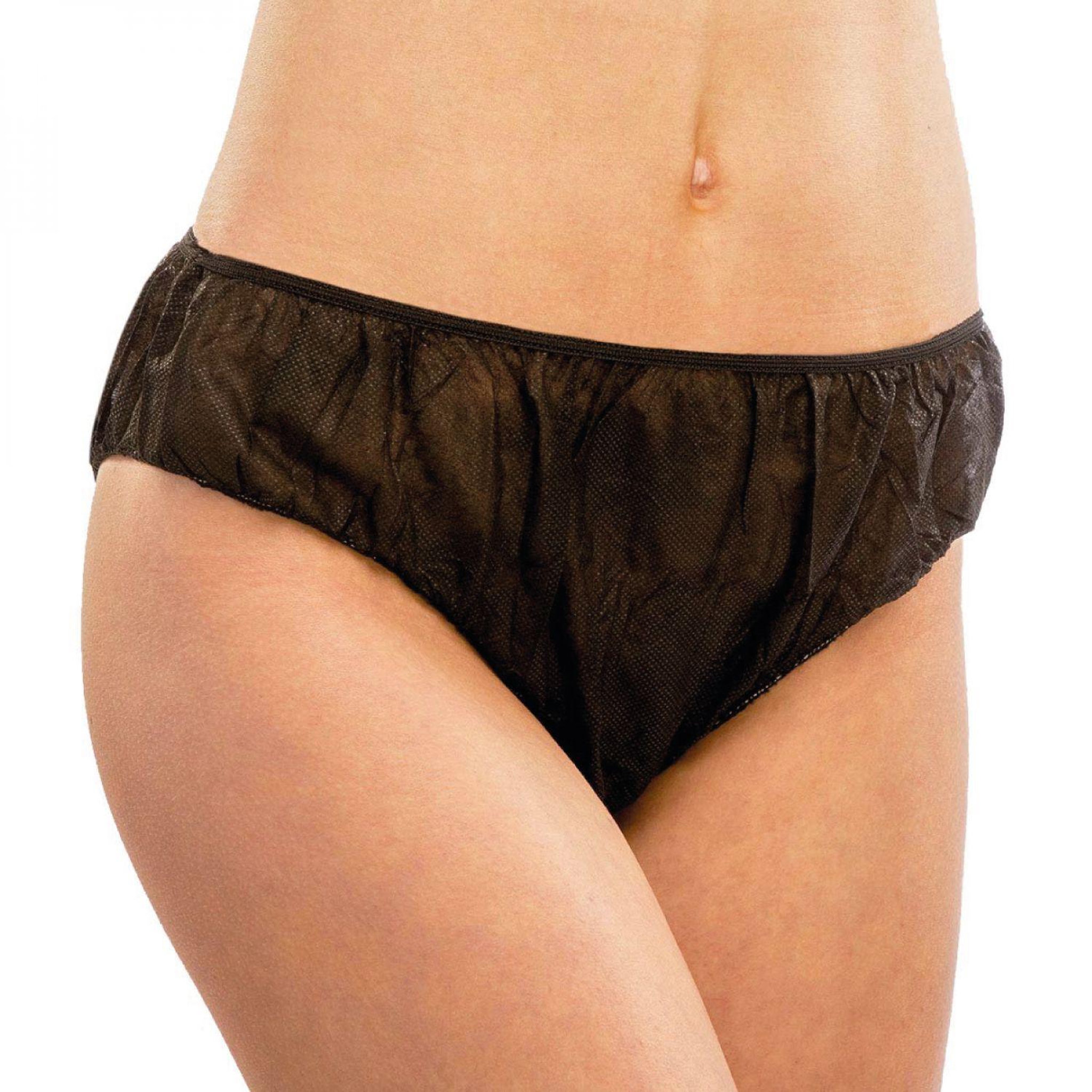 Voir la diapositive 4 : VIVEZEN Lot de 20 culottes jetables en tissu non tissé - Noir