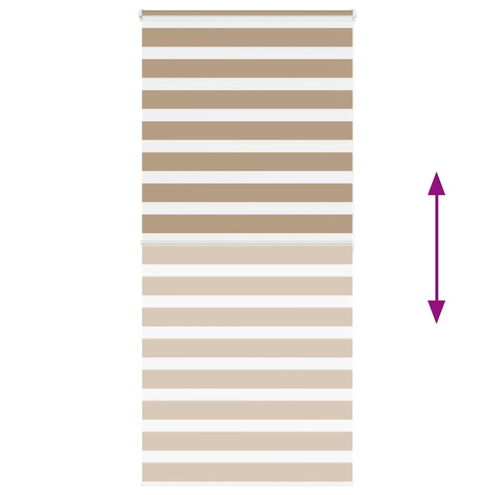 Voir la diapositive 5 : VIDAXL Store zebre marron sable largeur du tissu 110,9 cm polyester