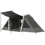 Voir la diapositive 1 : OUTSUNNY Tente gonflable camping 4 personnes 3 pièces auvent imperméabilité 3000mm gris