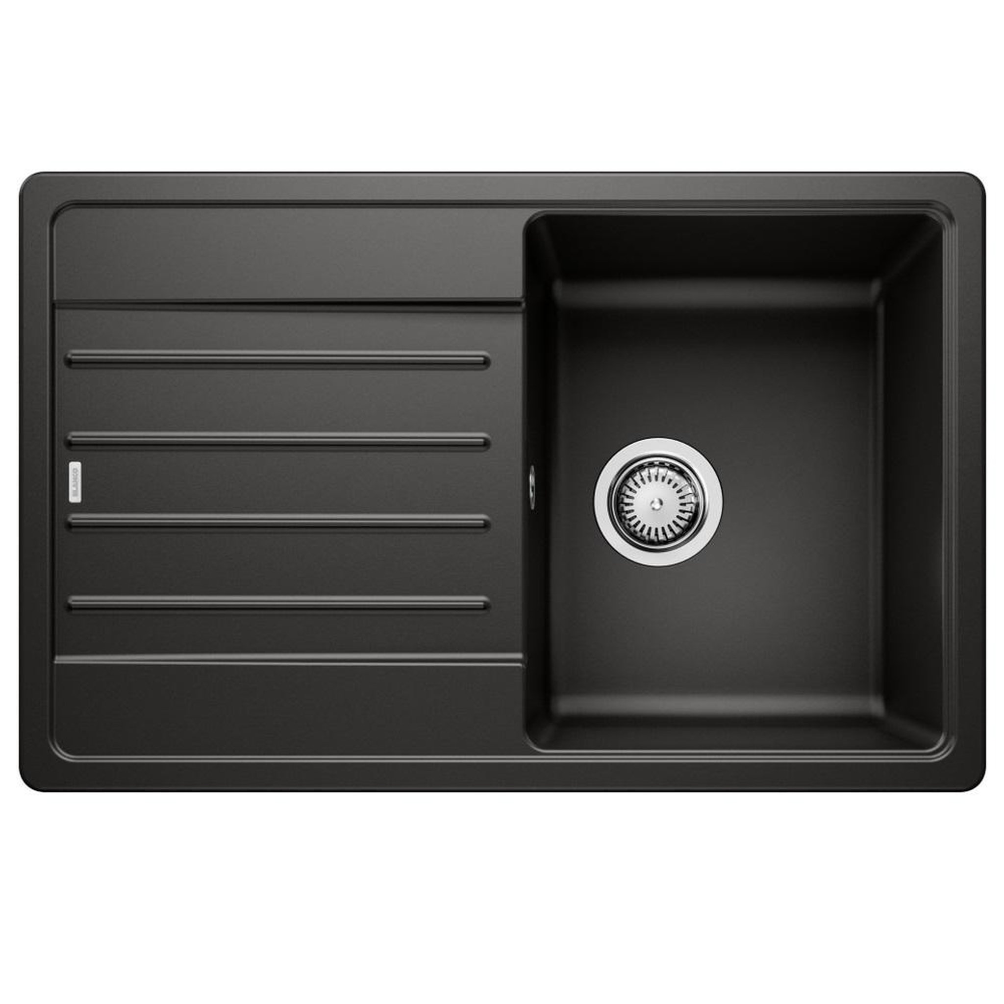 Blanco Evier à encastrer 78cm silgranit noir - 526083