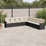 Voir la diapositive 1 : VIDAXL Salon de jardin 9 pcs avec coussins noir resine tressee