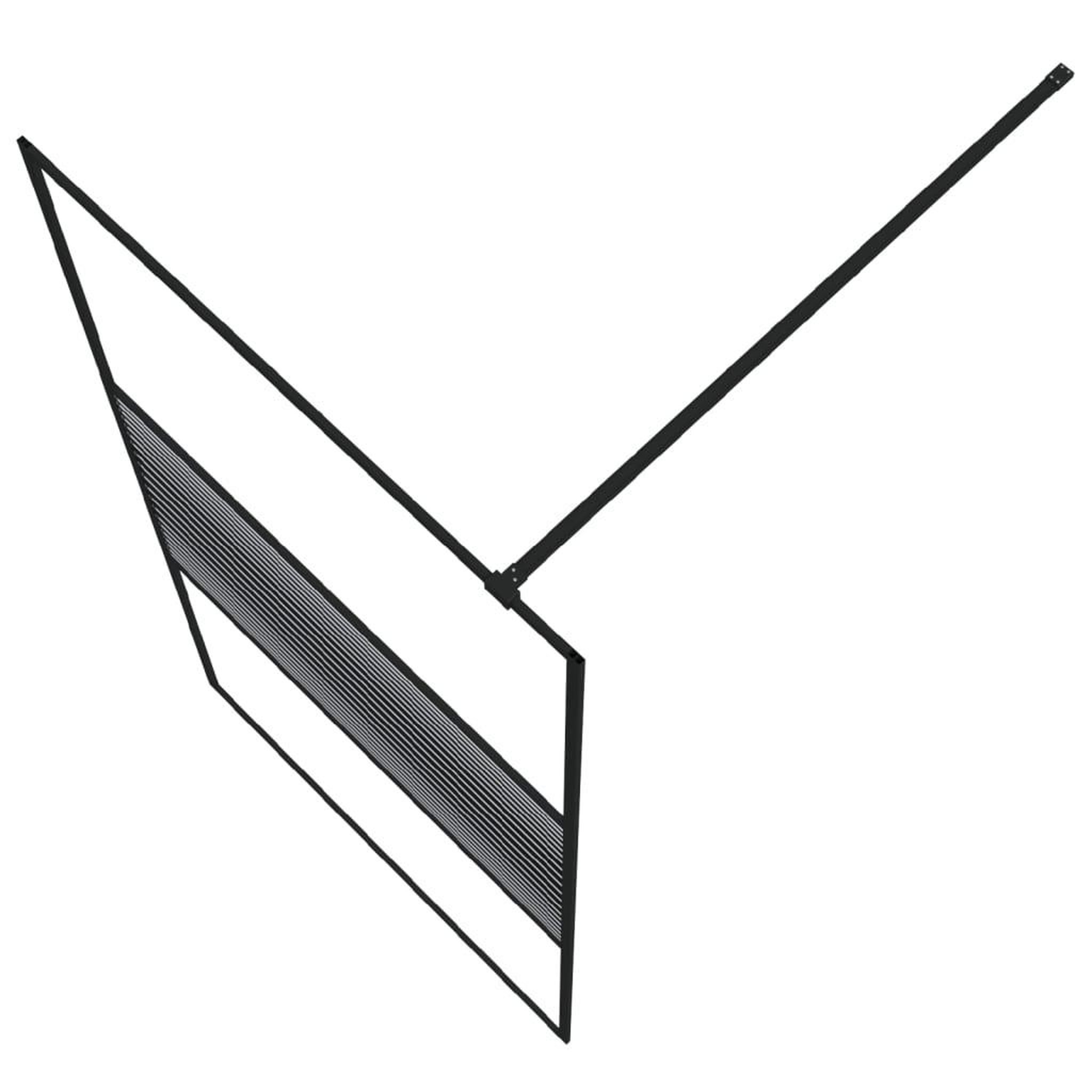 Voir la diapositive 5 : VIDAXL Paroi de douche Noir 100x195 cm Verre ESG transparent