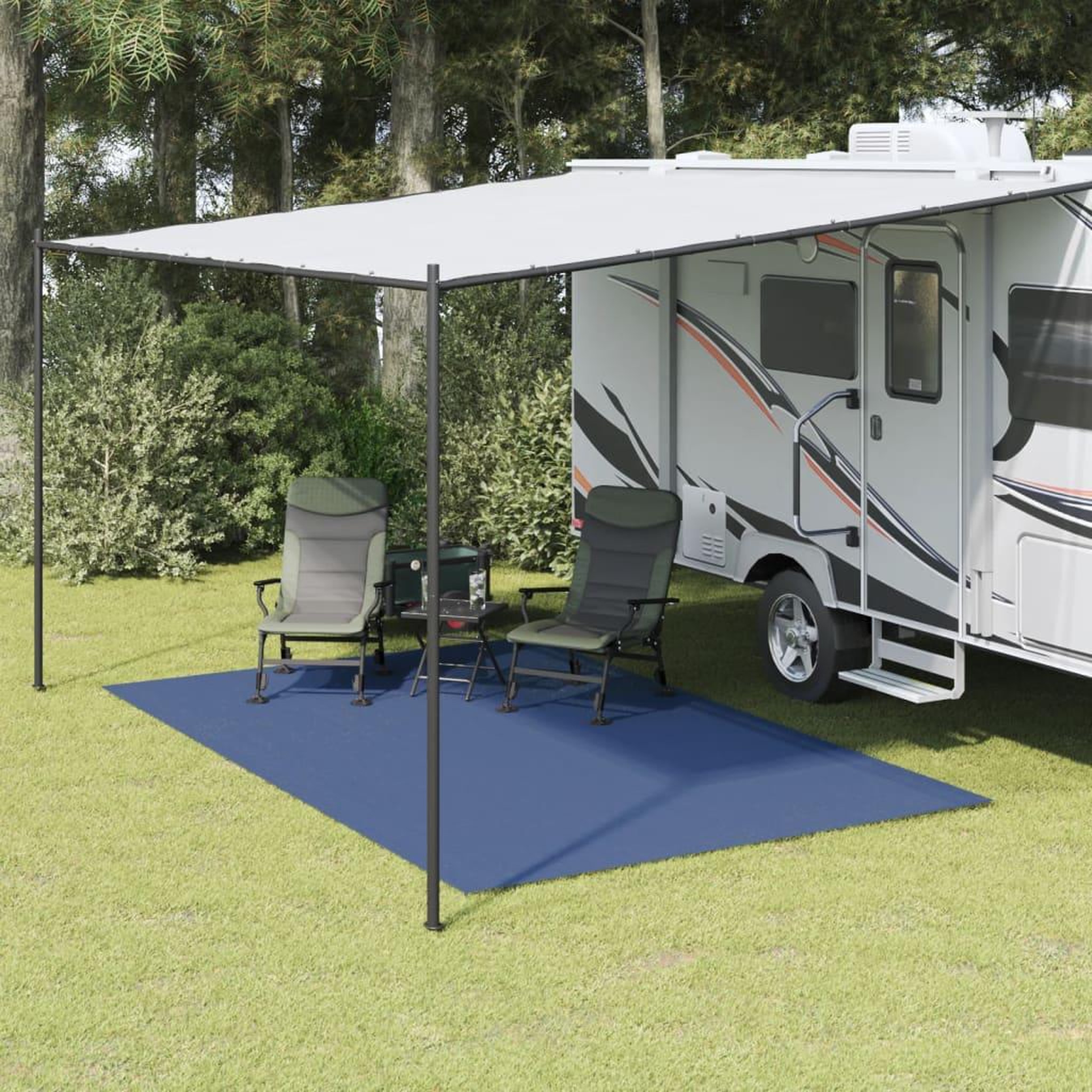 VIDAXL Tapis de tente bleu 4x2,5 m