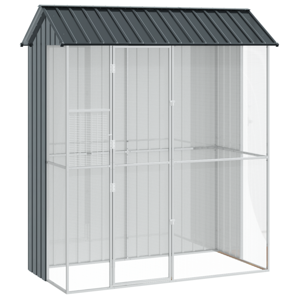 VIDAXL Aviary pour oiseaux Anthracite 215x110x247 cm Acier