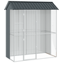 Voir la diapositive 2 : VIDAXL Aviary pour oiseaux Anthracite 215x110x247 cm Acier