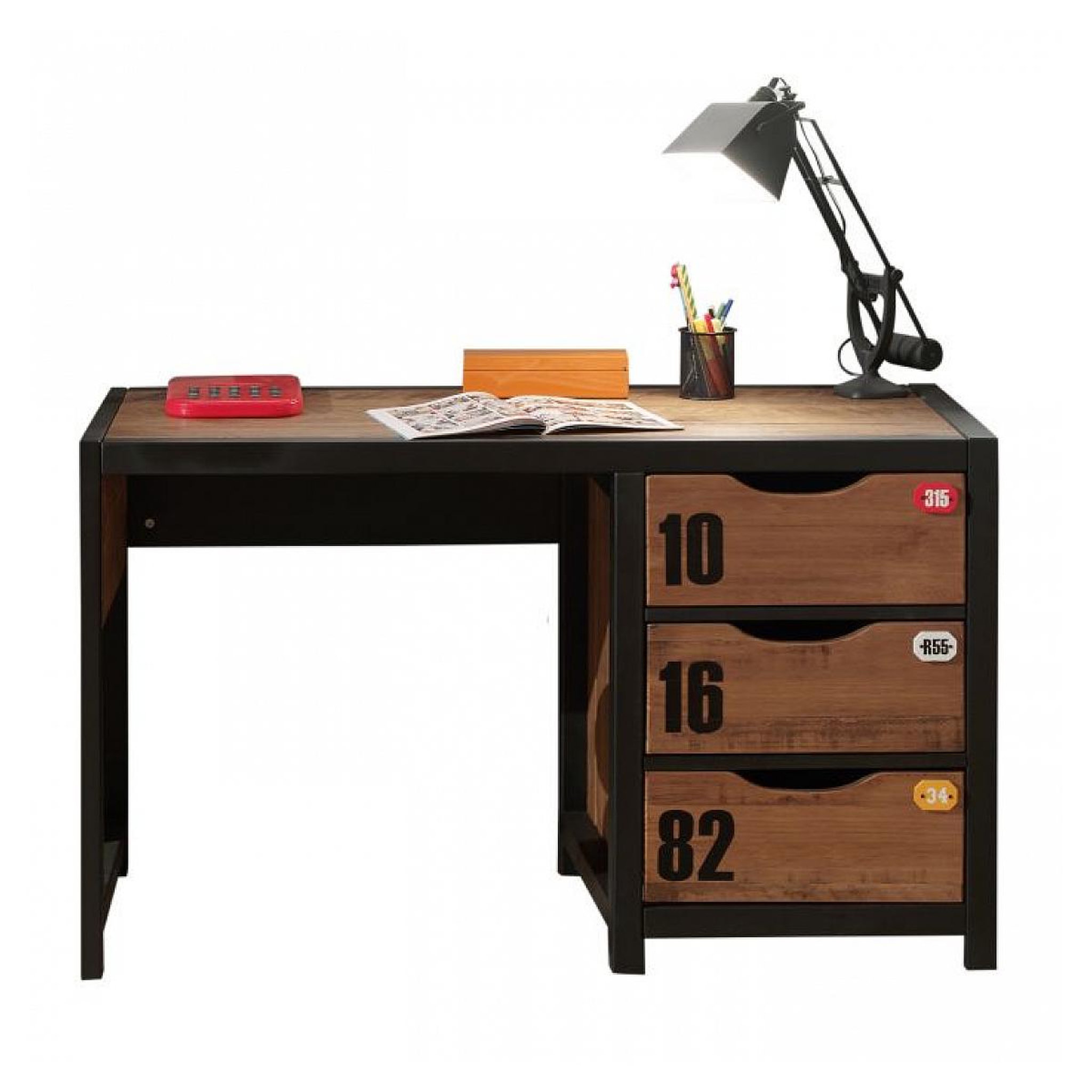 Voir la diapositive 5 : Vipack Ensemble de meubles Alex avec grande armoire et bureau