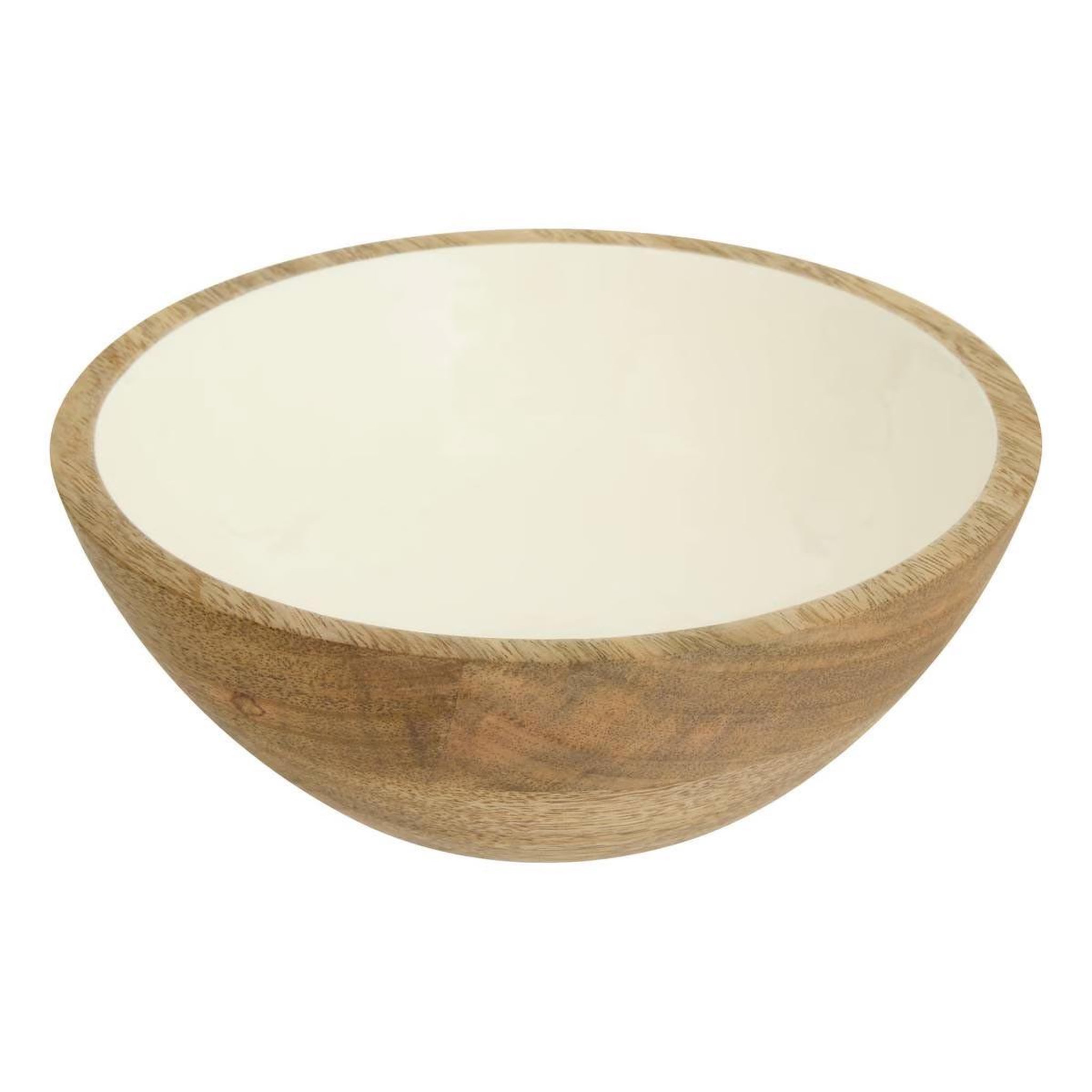 SECRET DE GOURMET Saladier en bois  inaya  19cm blanc