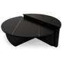 Voir la diapositive 2 : Paris Prix Lot de 2 Tables Basses Design  Armango  90cm Noir Marbré