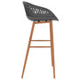 Voir la diapositive 4 : VIDAXL Chaises de bar lot de 4 gris