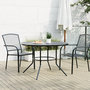 Voir la diapositive 3 : VIDAXL Table de patio ronde anthracite acier enduit de poudre