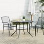 Voir la diapositive 3 : VIDAXL Table de patio ronde anthracite acier enduit de poudre