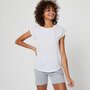 Voir la diapositive 1 : INEXTENSO T-shirt manches courtes blanc col rond femme