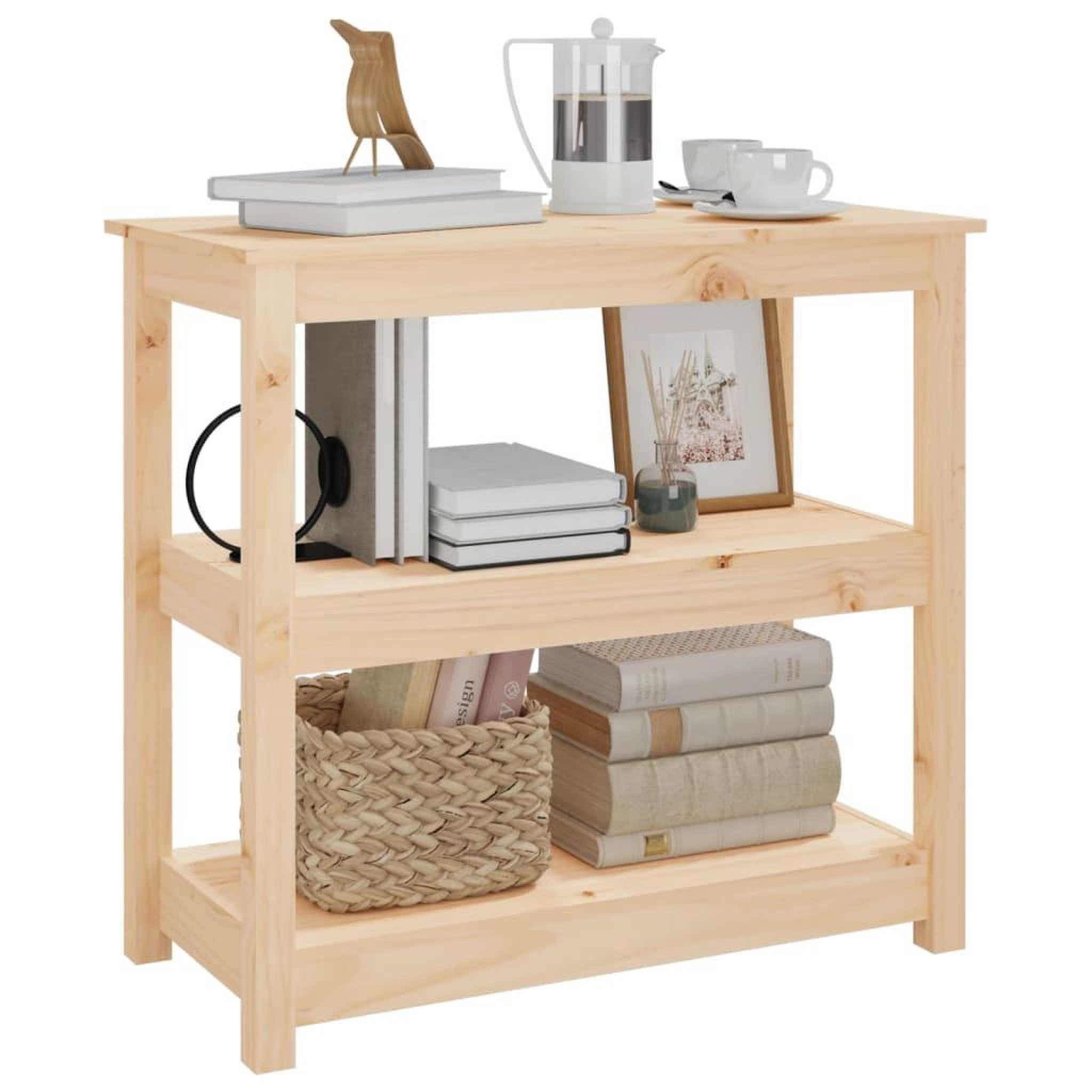 Voir la diapositive 4 : VIDAXL Table console 80x40x74 cm Bois massif de pin