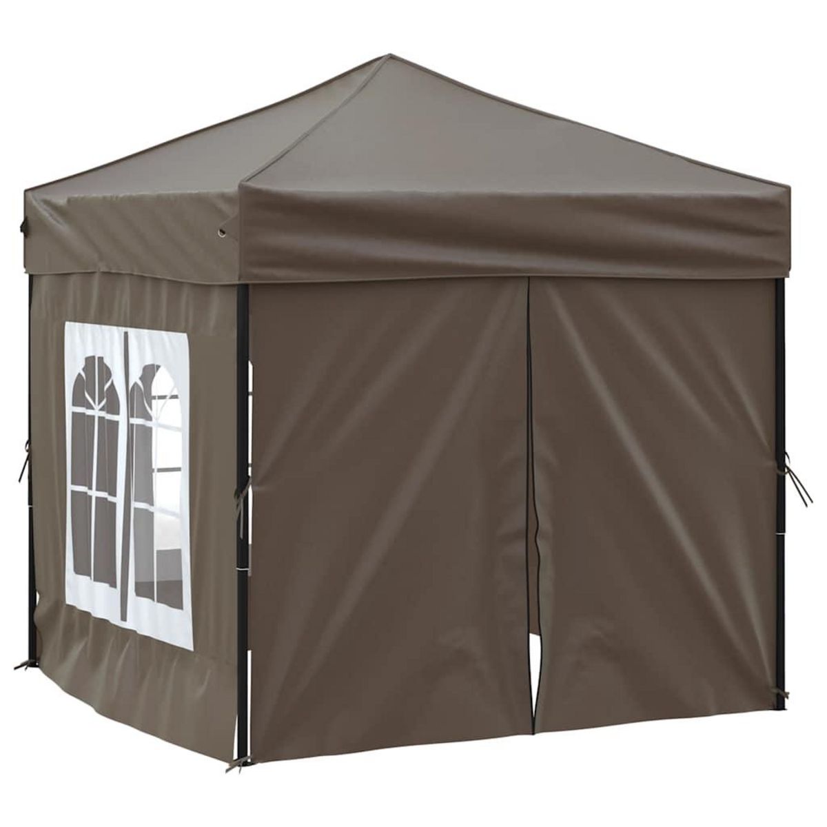 VIDAXL Tente de reception pliable avec parois Taupe 2x2 m