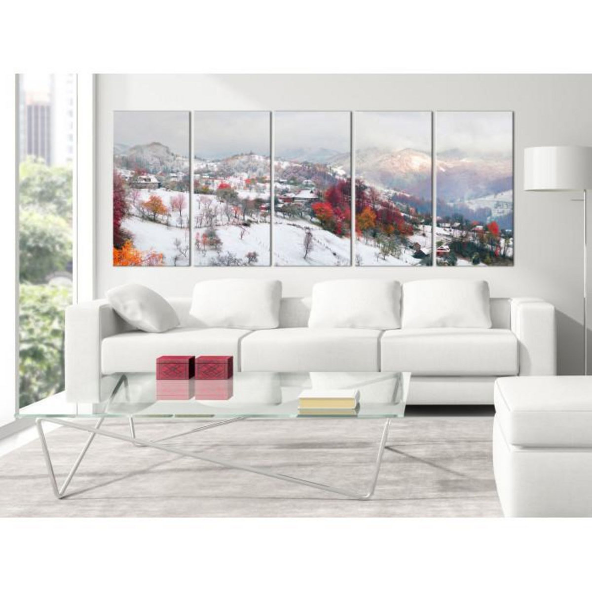 Paris Prix Tableau Imprimé 5 Panneaux  First Snow Narrow