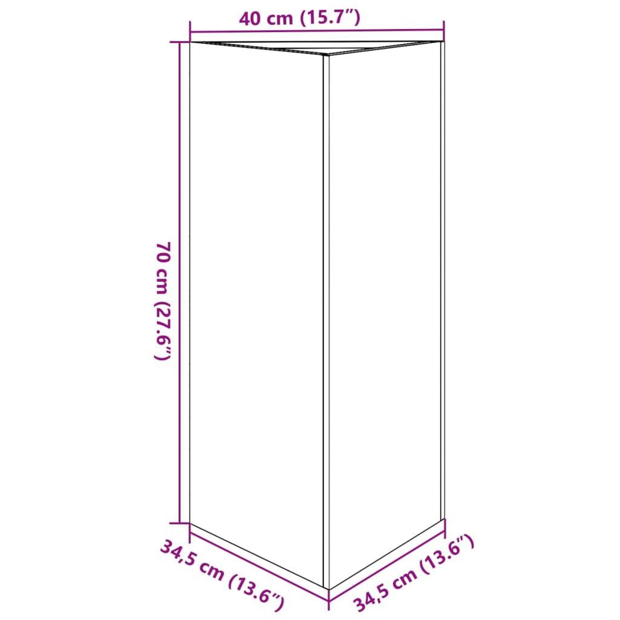 Voir la diapositive 6 : VIDAXL Jardinieres 2 pcs vert olive triangulaire 40x34,5x70 cm acier