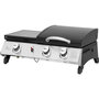 Voir la diapositive 3 : Habitat et Jardin Plancha gaz avec couvercle  Rasio  - 7.5 KW - 3 brûleurs - Noir