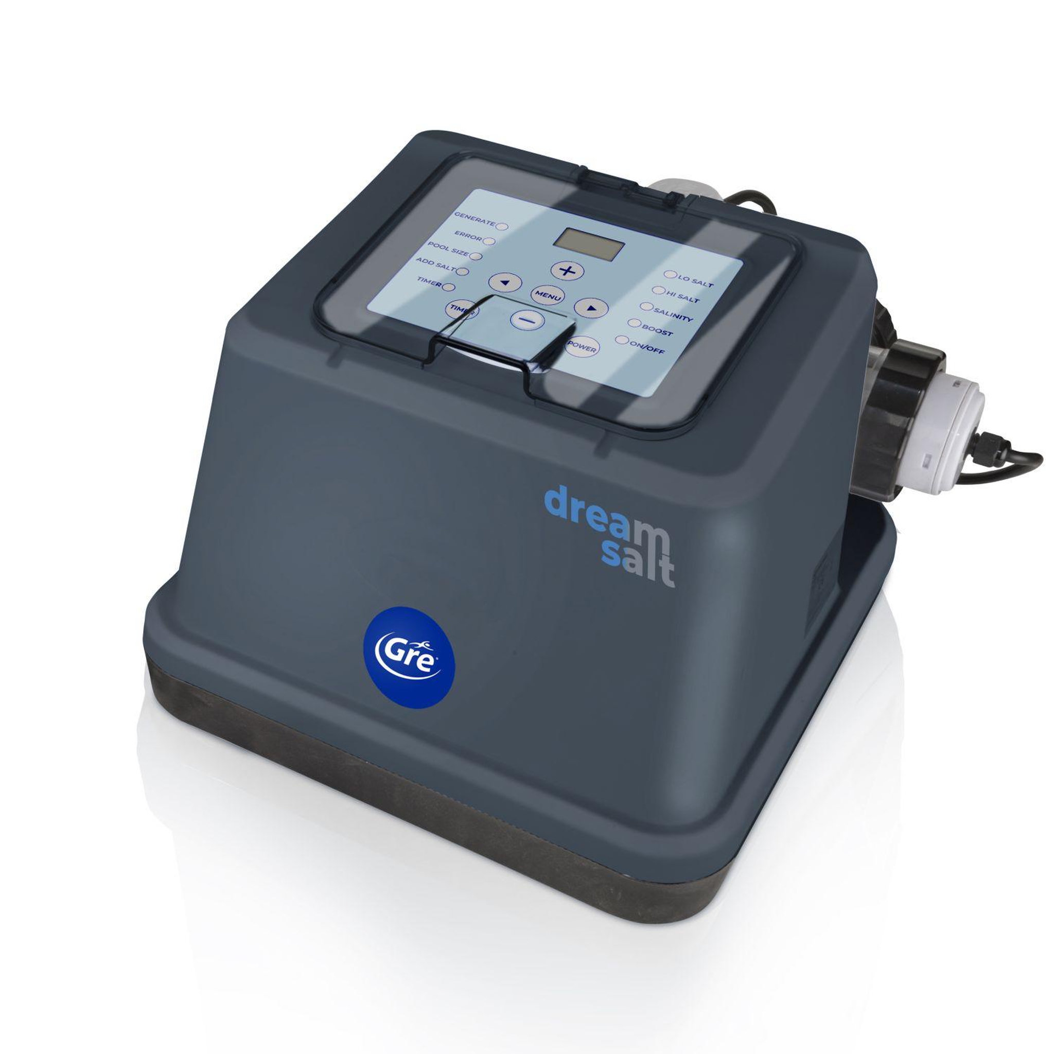 Voir la diapositive 2 : GRE Electrolyse au sel pour piscine - 50m³ max
