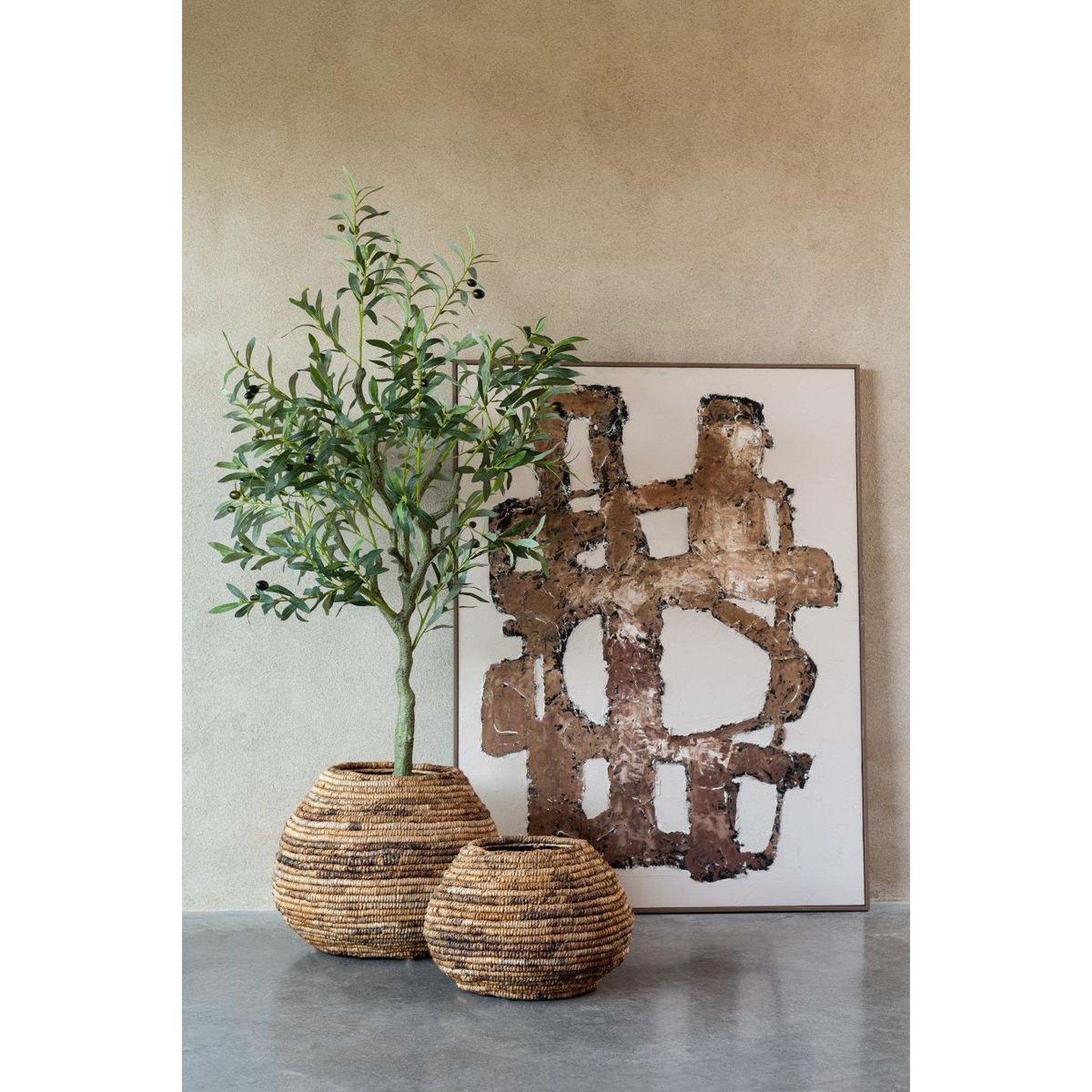 Voir la diapositive 5 : J-LINE Tableau déco  vot  93x123cm marron