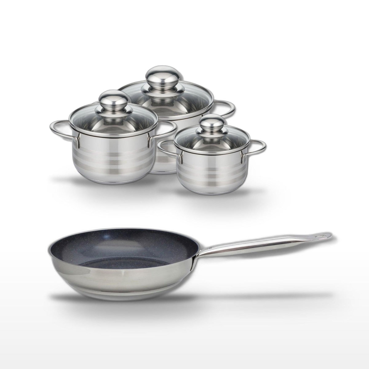 ELO Lot Poêle 24cm & 3 Faitouts Elo Profi Therm Platinum