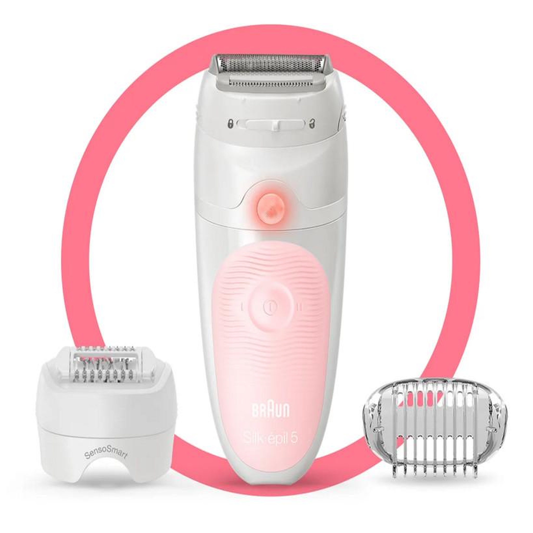 Voir la diapositive 3 : BRAUN Epilateur rechargeable wet & dry + accessoires - ses5620