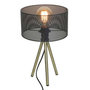 Voir la diapositive 1 : Paris Prix Lampe à Poser Trépied  Perforée  38cm Gris