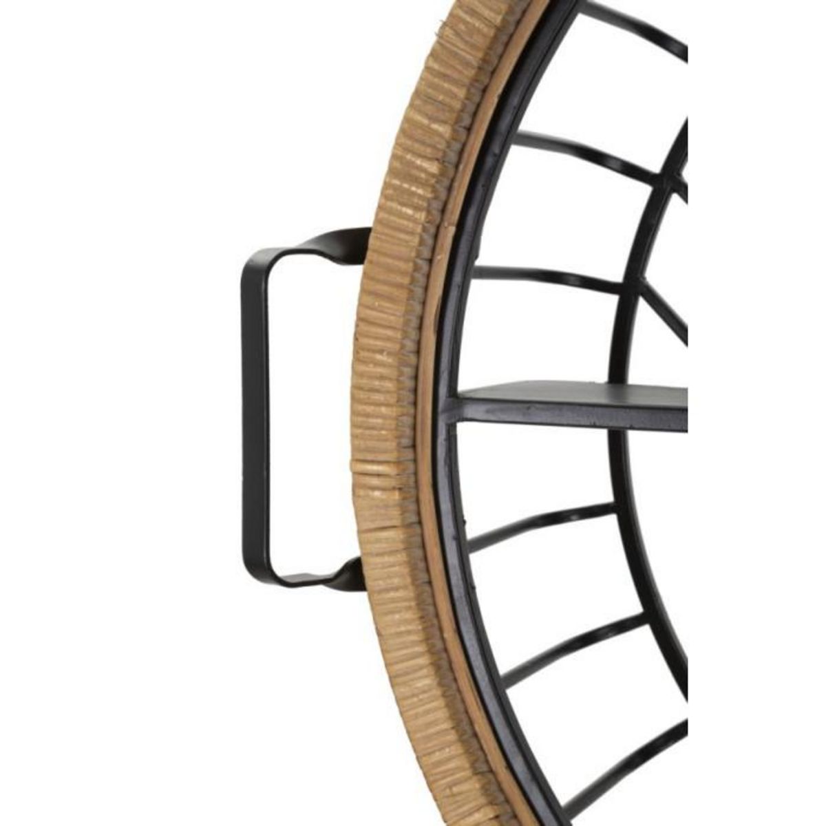 Paris Prix Étagère Murale en Métal  Cebu  72cm Noir & Naturel