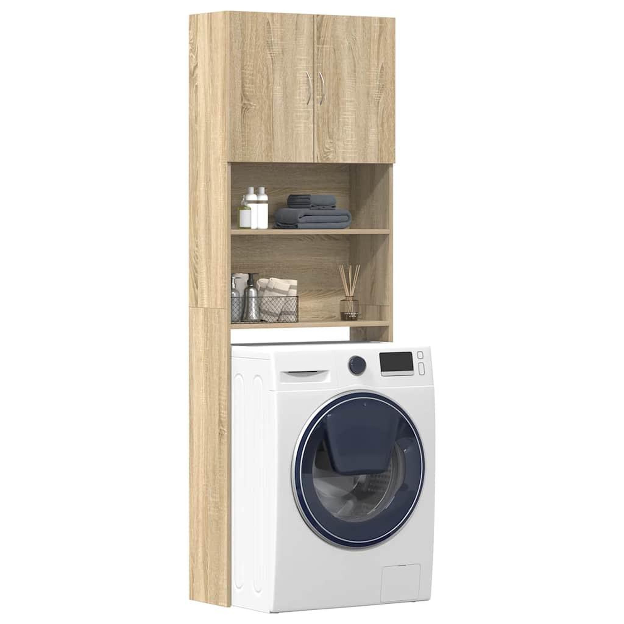 VIDAXL Meuble de machine a laver chene sonoma bois d'ingenierie