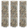 Voir la diapositive 1 : VIDAXL Lit sureleve a gabion circulaire 3pcs Acier galvanise Ø30x100cm