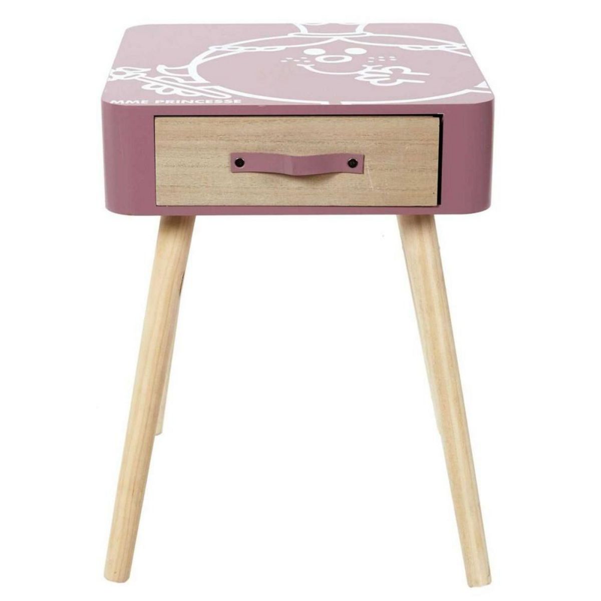 The Home Deco Factory Table de chevet 1 tiroir Madame Princesse